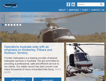Tablet Screenshot of frontierhelicopters.com.au